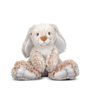 Melissa & Doug Tan Big Foot Bunny Rabbit Plush Easter Fluffy Tail Floppy Ears 9”
